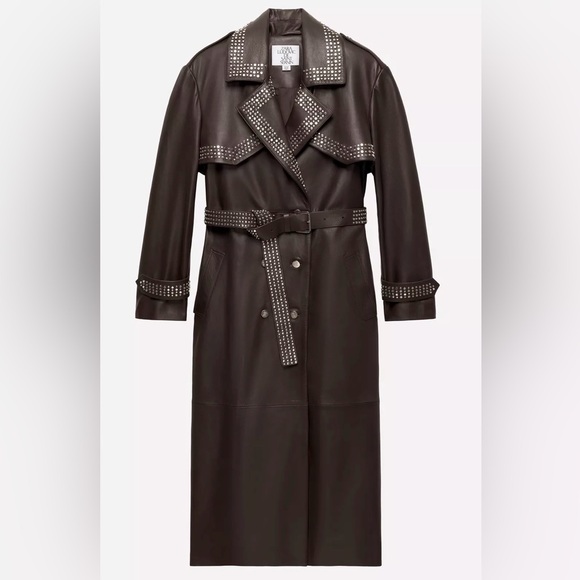 LEATHER STUDDED TRENCH COAT LUDOVIC DE SAINT SERNIN X ZARA仄
